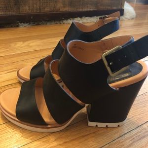 Kork-Ease black leather heels from Nordstrom 9M